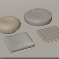 Home Living Cushions Featuring Round Square Shapes Woven Pleated Quilted Textures