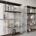 Modern Bookshelf Miloti Bookcase Combination 3d model