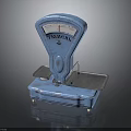 Vintage Blue TISAGHE Scale With Metal Trays And Retro Design