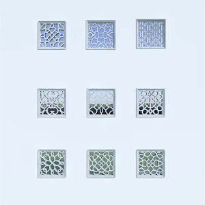 New Chinese-style Flower-cut Window Ancient-built Flower-cut Window Hole 3d model