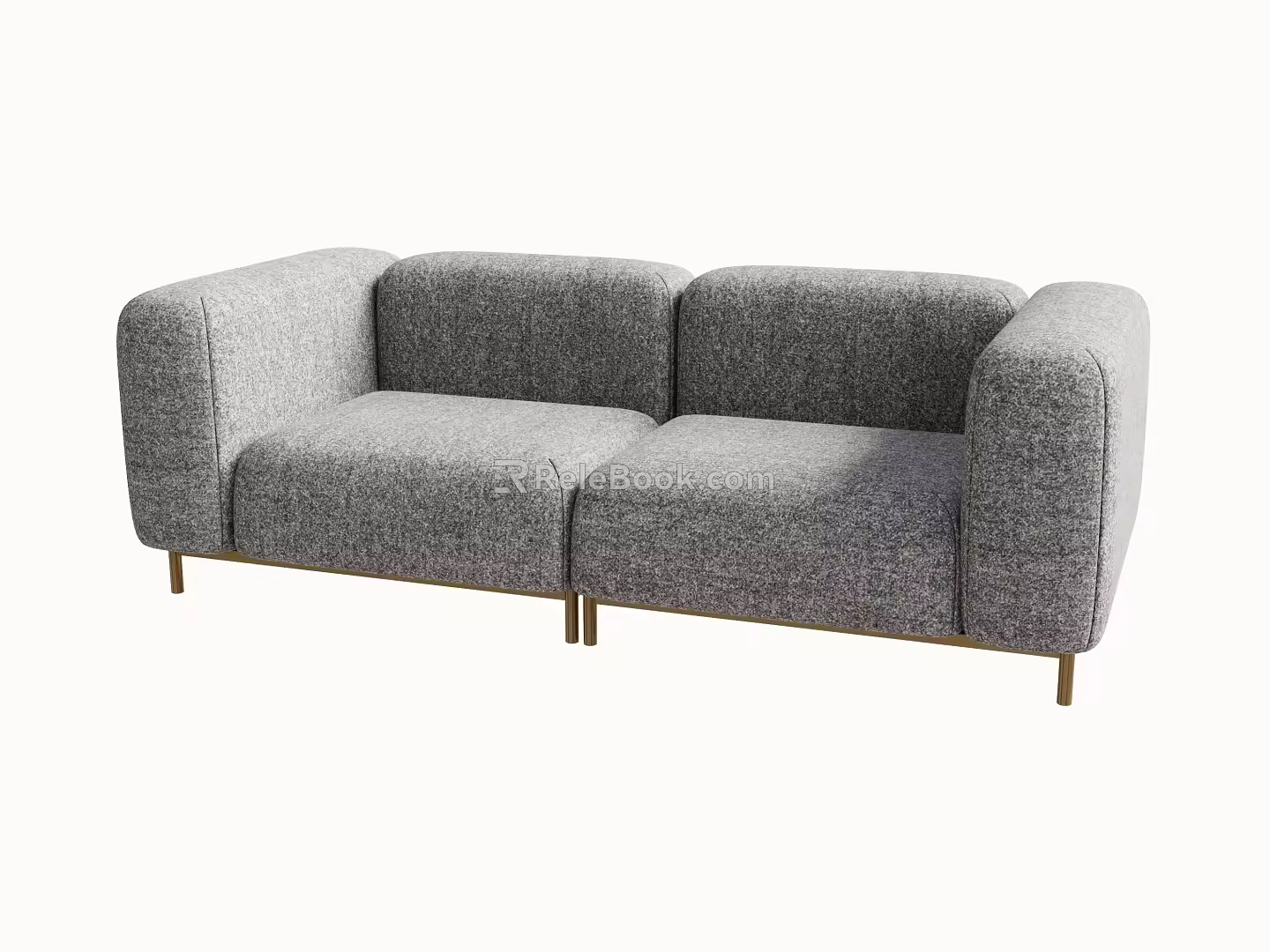 Modern Double Sofa Simple Double Sofa 3d model