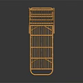 Modern Yellow Wicker Lounge Chair With Curved Frame And Weave Design
