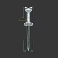 Ancient Decorative Sword With Ornate Hilt And Intricate Carvings Long Sharp Blade