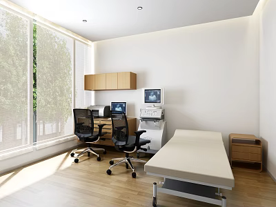 Modern B- ultrasound room Hospital super room 3d model