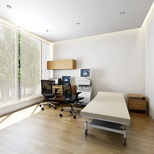 Modern B- ultrasound room Hospital super room 3d model
