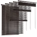 Modern Wooden Window Blinds With Horizontal Slats Design For Home Interior Decor