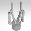 Industrial Mechanical Equipment With Jointed Metal Arms And Mesh Base Structure