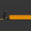 Handgun In Orange Case With Magazines And Bullets On Black Surface