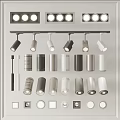 Modern Downlights And Spotlights With Various Styles And Different Colors For Interior Lighting