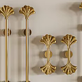 Elegant Golden Decorative Cabinet Handles With Floral Top Design And Modern Style