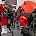 Red Classic Utility Farm Tractor Vehicle With Large Wheels Design