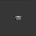 Space Satellite With Golden Top And Extended Antennas For Cosmic Exploration