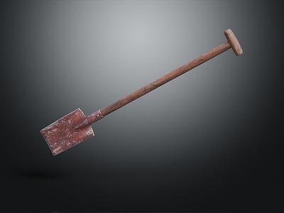 Modern spade shovel 3d model