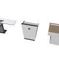 Modern Functional Desks With Tablet Integration Drawer Storage And Various Designs 3d model