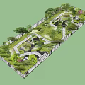 Beautiful Courtyard Garden Landscape Design With Winding Paths Diverse Plants And Water Features