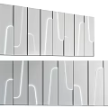 Modern Wall Paneling With Integrated Linear Lighting And Contemporary Patterned Surface Design 3d model