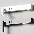 Modern Sleek Wall Lamps with White and Black Finish Mounted on Wall Illuminating Space