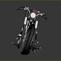 YAMAHA Custom Classic Motorcycle With Red Seat Black Body And Stylish Design Details