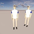 Character worker 3d model