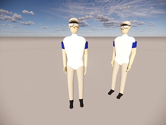 Character worker 3d model