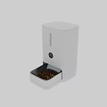 White Automatic Pet Feeder With Digital Display And Food Tray