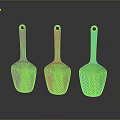 Colorful Silicone Kitchen Spatulas Purple Pink Blue Perforated Design Useful Cooking Utensils For Home Kitchen