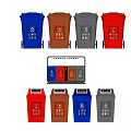 Modern garbage bin garbage classification 3d model