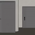 Modern Security Doors With Smart Locks Vertical And Horizontal Panels Interior Design 3d model