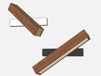 Modern Wooden Wall Lamps With Sleek Design And White Black Base For Interior 3d model