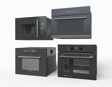 Oven Microwave Oven Steam Oven Dishwasher Kitchen Appliances 3d model