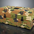 Camouflage Pattern Storage Box With Secure Latches For Home And Outdoor Storage