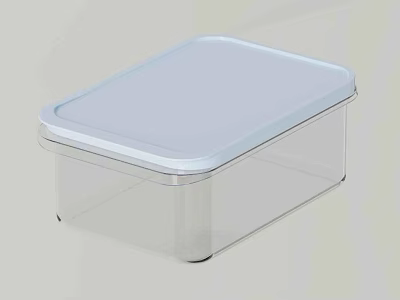 Transparent Storage Container With Lid For Kitchen Dinnerware Set Food Storage 3d model