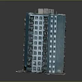 Modern Multi Story Office Building Exterior With Regular Windows And Main Entrance