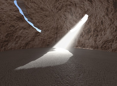 Cave Tiankeng Sunshine Light Realistic Cave Tiankeng Cave Geology Geomorphology Cave 3d model