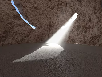 Cave Tiankeng Sunshine Light Realistic Cave Tiankeng Cave Geology Geomorphology Cave 3d model