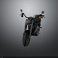 Green Classic Motorcycle With Black Seat Black Wheels And Chrome Accents Design