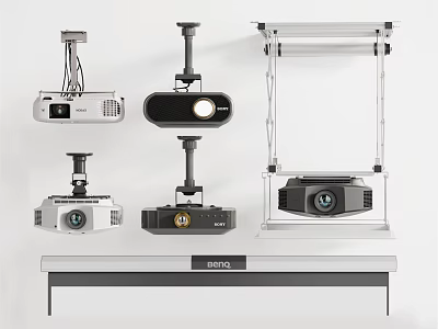 Projection Monitoring Equipment With Multiple Models Different Mounting Brackets And Designs 3d model
