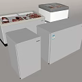 Refrigerator Freezer Combination Freezer Embedded Freezer 3d model