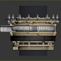 Advanced Precision Optical Equipment Featuring Circular Lens Metallic Casing And Connecting Structures On Transparent Base