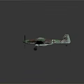 Military Biplane Model With Green Brown Camouflage Paint And Cross Insignia