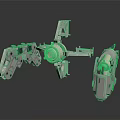 Detailed Aerospace Mechanical Models Featuring Metallic Texture And Complex Structure For Space Exploration