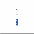 Industrial Vertical Mixer Equipment With Stainless Steel Shaft And Blue Motor