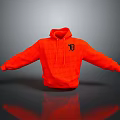 Vibrant Orange Hoodie With D Logo Stylish Design Soft Fabric For Casual Wear