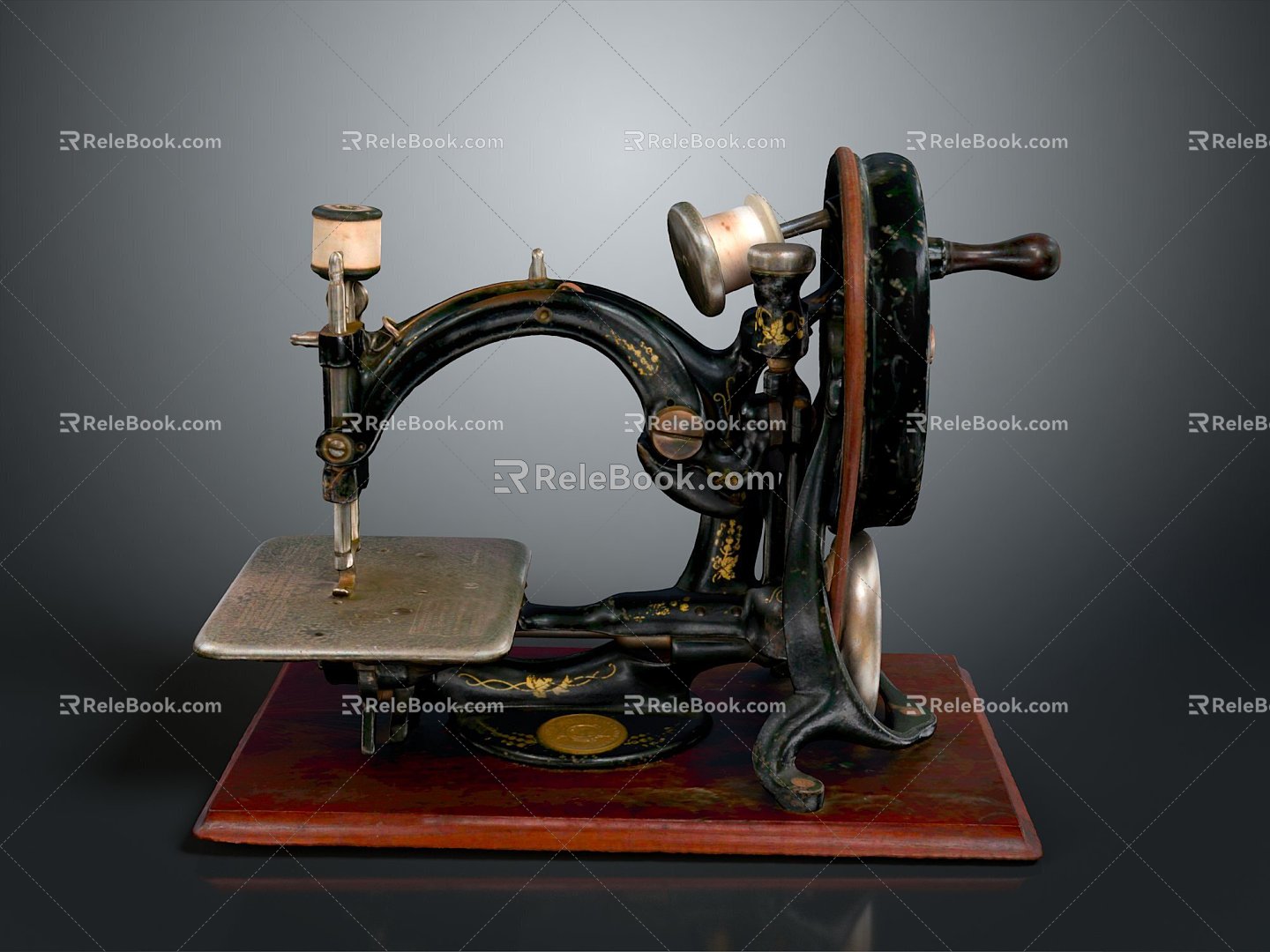 Sewing Machine Old-fashioned Sewing Machine Clothing Machine Realistic 3d model