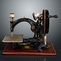 Sewing Machine Old-fashioned Sewing Machine Clothing Machine Realistic 3d model