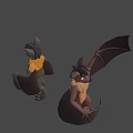 Two Bat Like Game And Movie Characters With Brown And Grey Fur And Large Wings