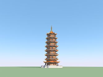 Chinese Pagoda Ancient Pagoda 3d model