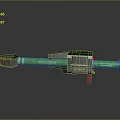 Rocket rocket launcher to air weapon to air missile shoulder missile shoulder rocket 3d model