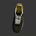 Nike Air Force 1 Navy Yellow White Spider Web Design Sneakers