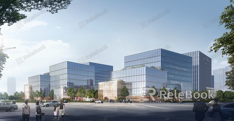 Modern Office Building Qianjiang New Town Office Building Industrial Park model